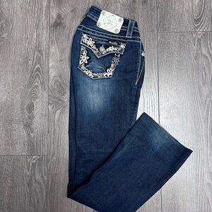 Miss Me Jeans size 26 * 30 inseam *Raw Heam